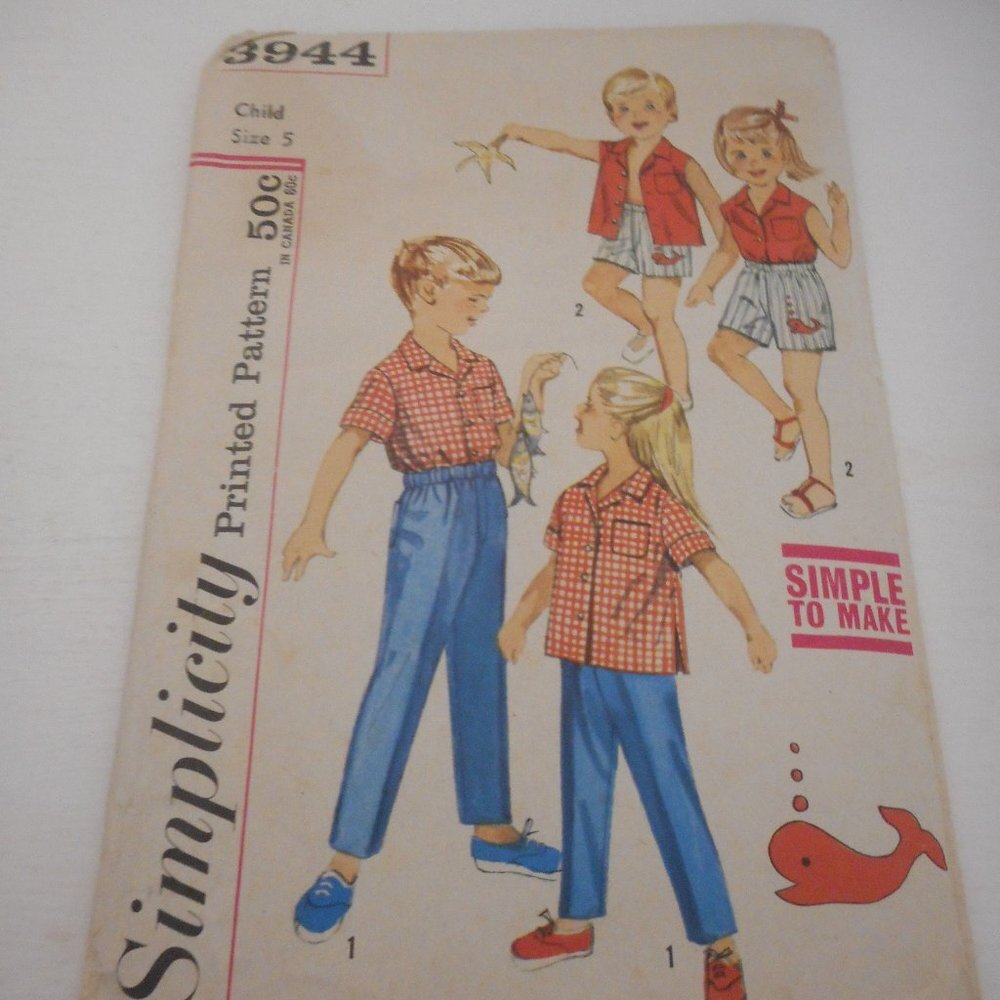 Vintage 1950s 3944 Simplicity pattern outfit
